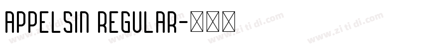 Appelsin Regular字体转换